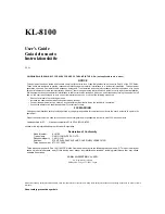 Casio KL-8100 User Manual предпросмотр