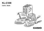 Предварительный просмотр 1 страницы Casio KL-C500 User Manual