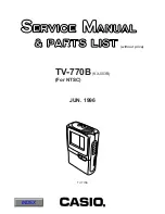 Casio KX-503B Service Manual & Parts List preview