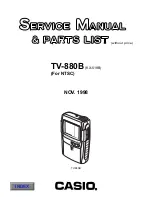 Preview for 1 page of Casio KX-518B Service Manual & Parts List