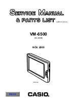 Casio KX-666B Service Manual & Parts List предпросмотр