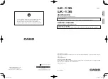 Casio LK-135 User Manual preview