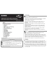 Preview for 1 page of Casio Logosease Instruction Manual