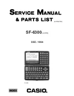 Casio LX-559 Service Manual & Parts Manual preview
