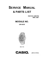 Preview for 1 page of Casio MSG-130D Service Manual & Parts List