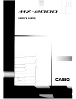 Preview for 1 page of Casio MZ-2000 User Manual