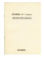 Casio OP-1 Instruction Manual предпросмотр