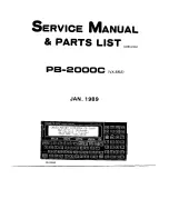 Preview for 1 page of Casio PB-2000C Service Manual & Parts List