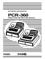 Casio PCR-360 Operator'S Instruction Manual preview