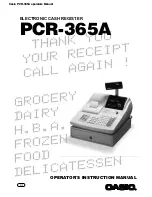 Casio PCR-365A Operator'S Instruction Manual preview