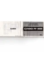 Casio PF-8000 Operation Manual preview