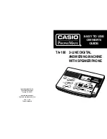 Preview for 18 page of Casio PhoneMate TA-180 Owner'S Manual