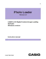 Casio PHOTO LOADER - VER.3.0 FOR WINDOWS Instruction Manual предпросмотр