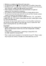 Preview for 2 page of Casio Photo Loader Version 2.1 Instruction Manual