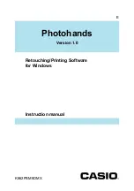 Предварительный просмотр 1 страницы Casio Photohands Instruction Manual