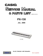 Casio PRIVIA PX-130 Service Manual & Parts Manual preview