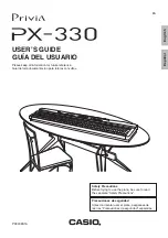 Предварительный просмотр 1 страницы Casio PRIVIA PX-330 User Manual