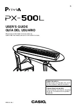 Casio Privia PX-500L User Manual preview