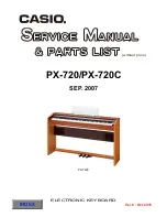 Casio Privia PX-720 Service Manual & Parts Manual preview