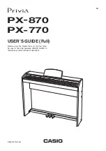 Preview for 1 page of Casio Privia PX-770 User Manual