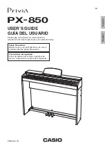 Casio Privia PX-850 User Manual preview