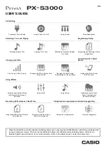 Preview for 1 page of Casio Privia PX-S3000 User Manual