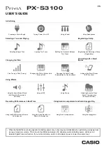 Preview for 1 page of Casio Privia PX-S3100 User Manual