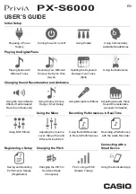 Casio Privia PX-S6000 User Manual preview