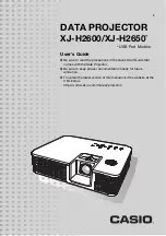 Preview for 1 page of Casio PRO LINE XJ-H2650 User Manual