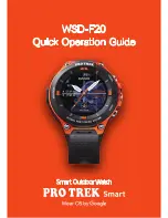 Preview for 1 page of Casio PRO TREK Quick Operation Manual