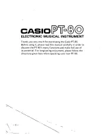 Preview for 2 page of Casio PT-80 Operation Manual