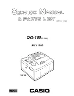 Casio QG-100 Operation, Service Manual & Parts List preview