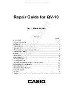 Casio QV-10 Repair Manual preview