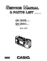 Casio QV-200B Service Manual & Parts List preview