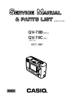 Preview for 1 page of Casio QV-70B Service Manual And Parts List