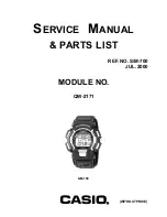 Предварительный просмотр 1 страницы Casio QW-2171 Service Manual & Parts List