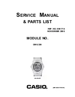 Casio QW-2228 Service Manual & Parts List preview