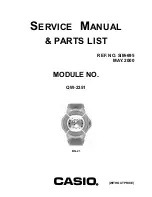 Casio QW-2351 Service Manual & Parts List preview