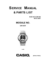 Preview for 1 page of Casio QW-2387 Service Manual & Parts List