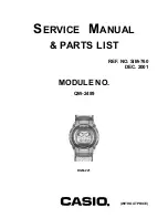 Предварительный просмотр 1 страницы Casio QW-2489 Service Manual & Parts List