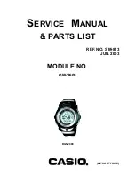 Casio QW-2605 Service Manual предпросмотр