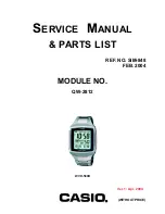 Предварительный просмотр 1 страницы Casio QW-2812 Service Manual & Parts Manual