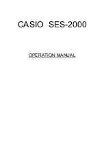 Casio SE-S2000 Operation Manual preview