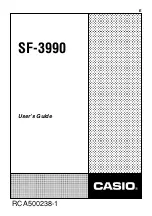 Casio SF-3990 User Manual preview