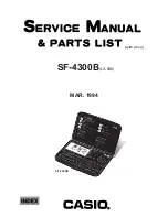 Casio SF-4300B Service Manual & Parts List preview