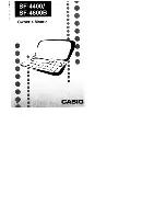 Preview for 1 page of Casio SF-4400 Owner'S Manual