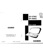 Casio SF-4700C User Manual preview