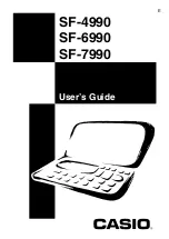 Casio SF-4990 User Manual preview