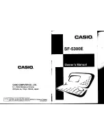 Предварительный просмотр 1 страницы Casio SF-5300E Owner'S Manual