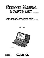 Preview for 1 page of Casio SF-5580 Service Manual